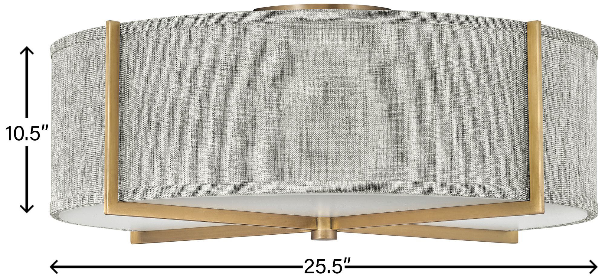 Image 3 Hinkley Axis 25 1/2" Wide Heritage Brass Ceiling Light more views