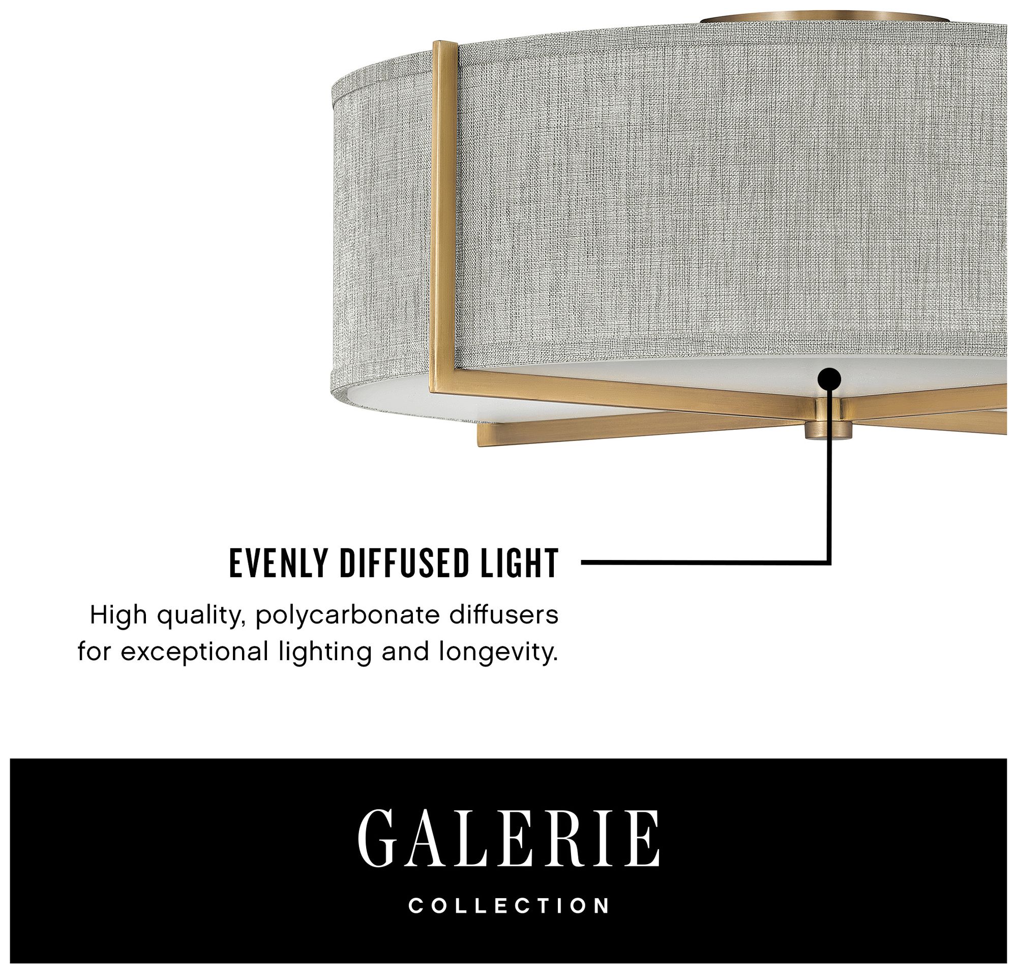 Image 4 Hinkley Axis 25 1/2" Wide Heritage Brass Ceiling Light more views