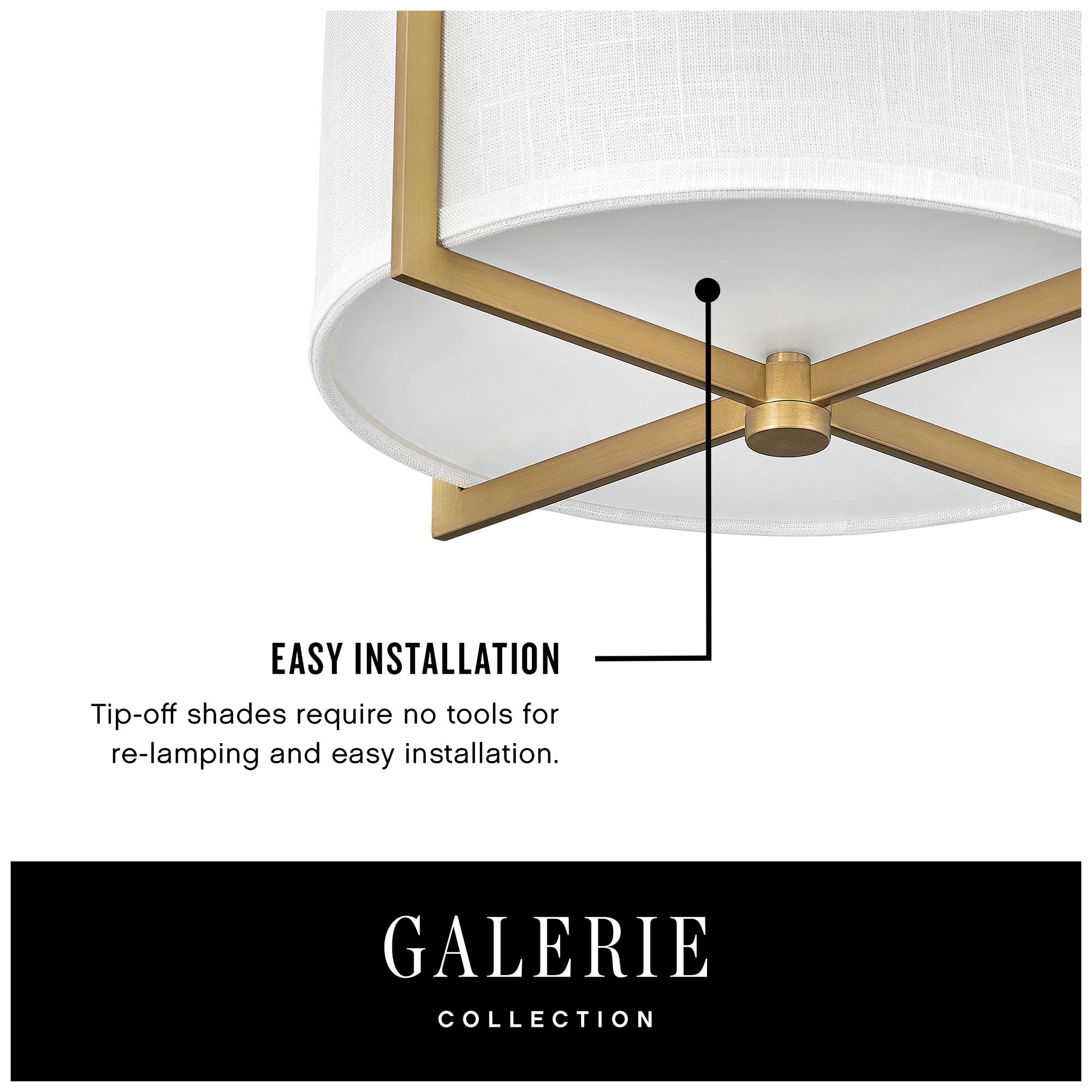 Image 5 Hinkley Axis 25 1/2" Wide Heritage Brass Ceiling Light more views