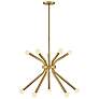 1_Hinkley Axton 24 3/4"W Lacquered Brass 10-Light Chandelier