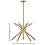7_Hinkley Axton 24 3/4"W Lacquered Brass 10-Light Chandelier more views