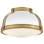 1_Hinkley Barton 14 1/4" Wide Lacquered Brass Ceiling Light