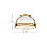 3_Hinkley Barton 14 1/4" Wide Lacquered Brass Ceiling Light more views