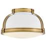 5_Hinkley Barton 14 1/4" Wide Lacquered Brass Ceiling Light more views