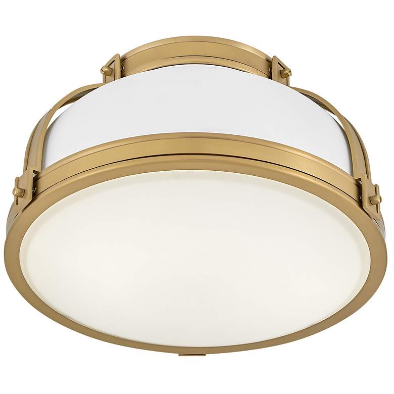 Image 6 Hinkley Barton 14 1/4" Wide Lacquered Brass Ceiling Light more views