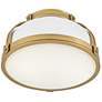 6_Hinkley Barton 14 1/4" Wide Lacquered Brass Ceiling Light more views