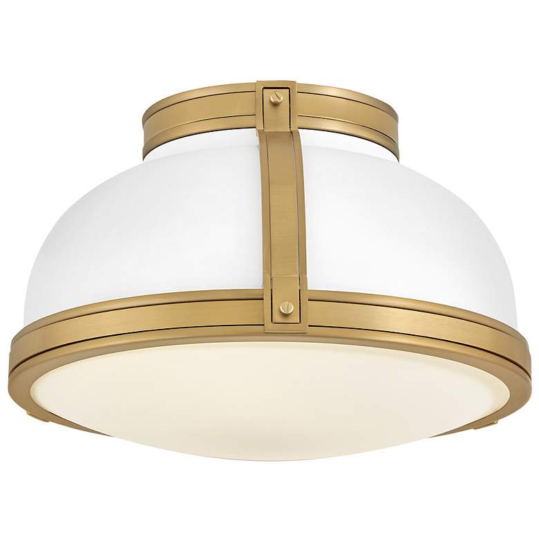 Image 7 Hinkley Barton 14 1/4" Wide Lacquered Brass Ceiling Light more views