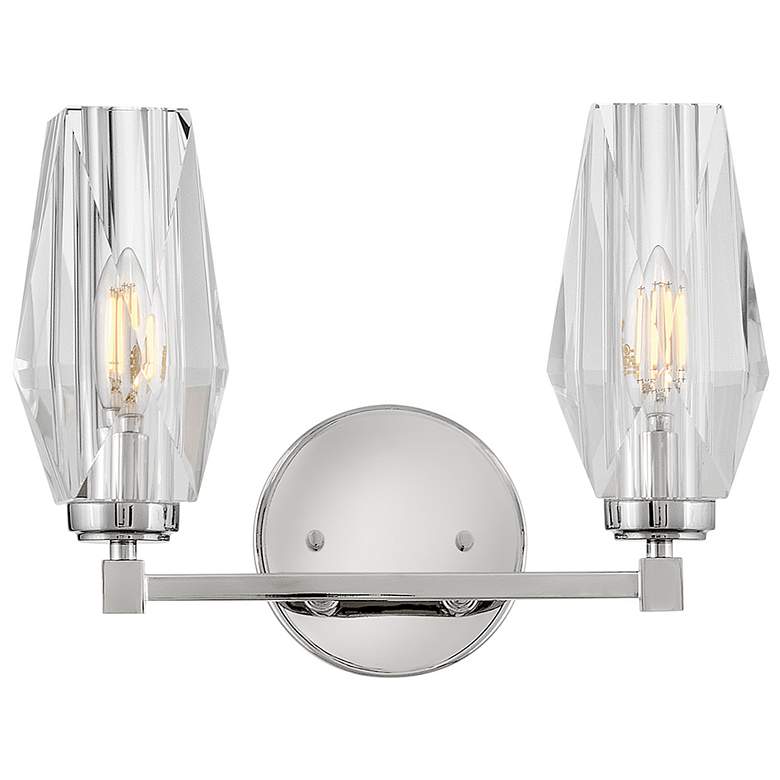 Image 1 Hinkley Bath Ana Small Two Light Vanity 13.75" Polished Nickel