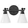 Hinkley Bath Arti Small Adjustable Two Light Vanity 16.0" Black