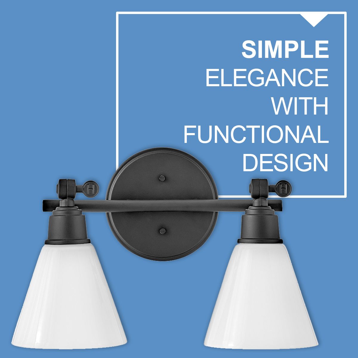 Hinkley Bath Arti Small Adjustable Two Light Vanity 16.0" Black