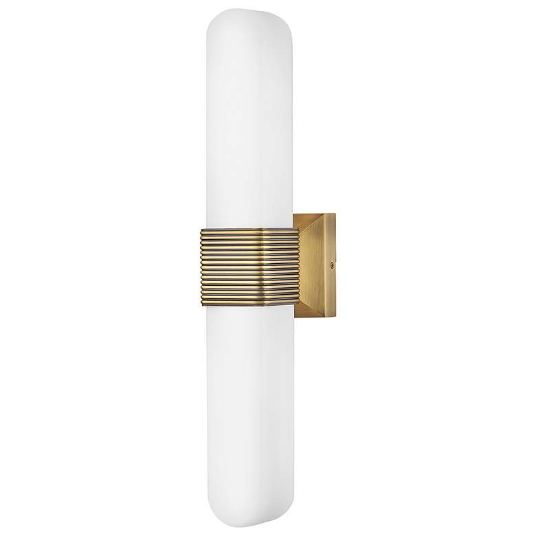 Image 2 Hinkley Bath Cotes Large LED Sconce 4.5" Lacquered Brass more views