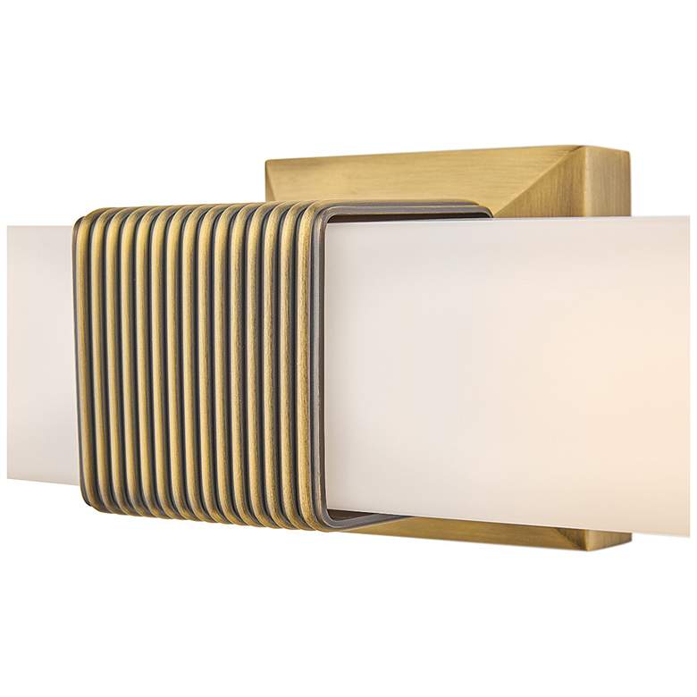Image 3 Hinkley Bath Cotes Large LED Sconce 4.5" Lacquered Brass more views