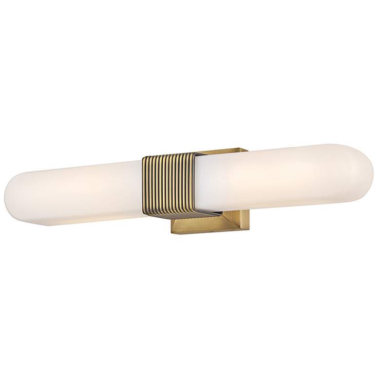 Image 4 Hinkley Bath Cotes Large LED Sconce 4.5" Lacquered Brass more views