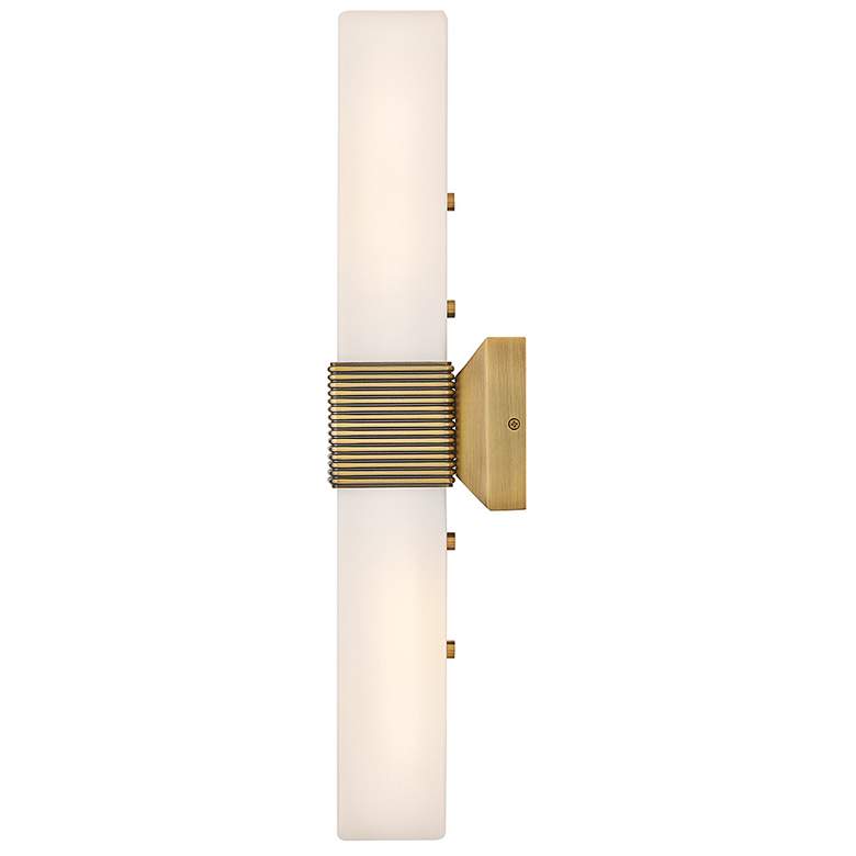 Image 5 Hinkley Bath Cotes Large LED Sconce 4.5" Lacquered Brass more views