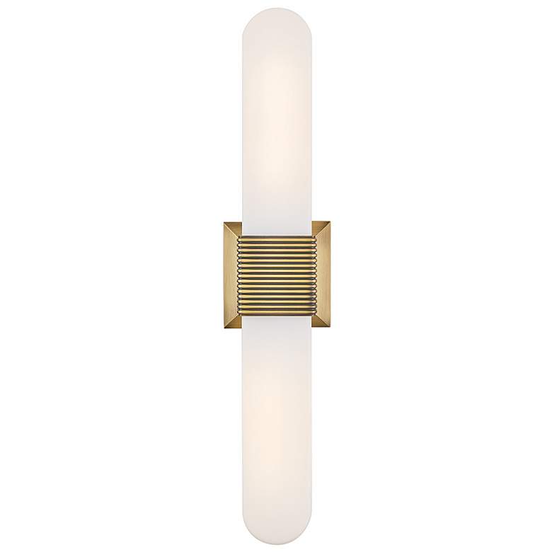 Image 6 Hinkley Bath Cotes Large LED Sconce 4.5" Lacquered Brass more views