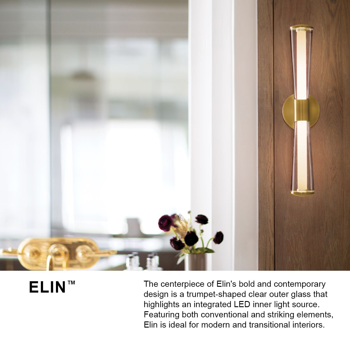 Hinkley - Bath Elin Medium LED Vanity- Black