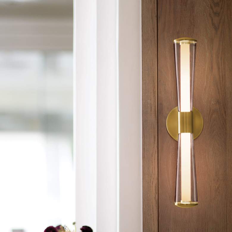 Image 1 Hinkley - Bath Elin Medium LED Vanity- Lacquered Brass