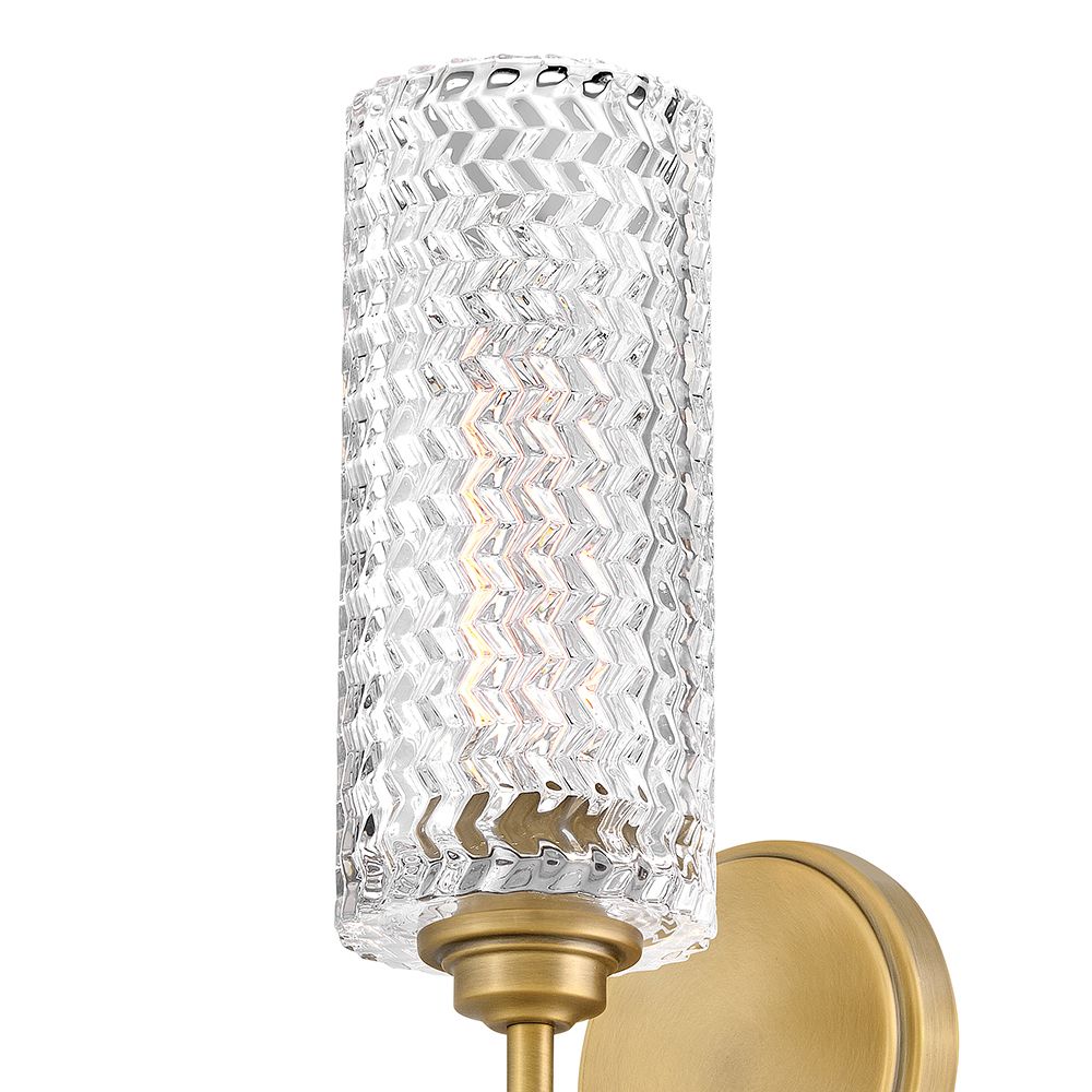 Image 3 Hinkley Bath Elle Medium Single Light Sconce 5.5" Heritage Brass more views