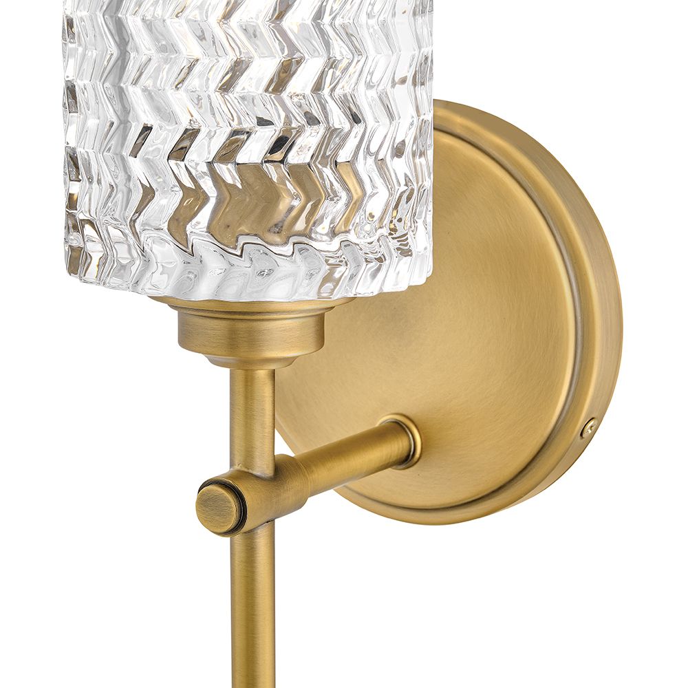 Image 4 Hinkley Bath Elle Medium Single Light Sconce 5.5" Heritage Brass more views