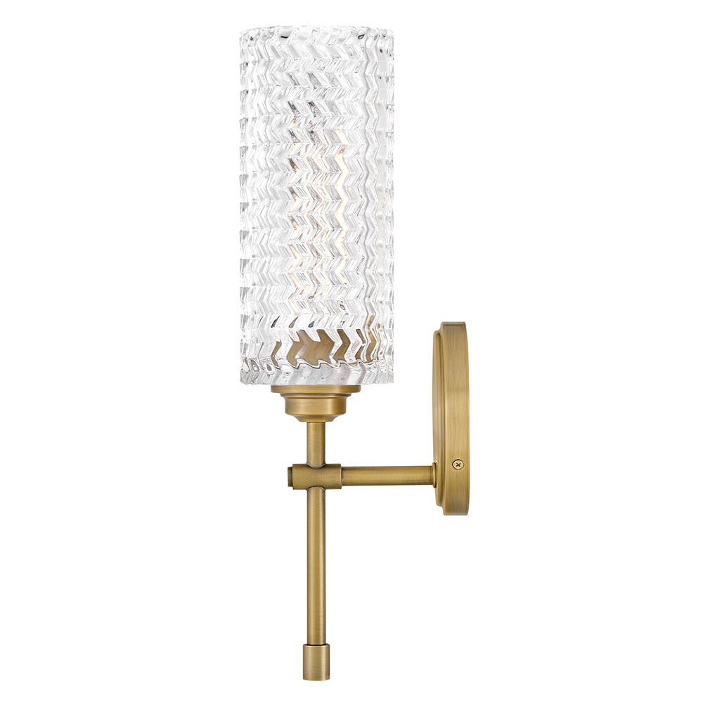 Image 5 Hinkley Bath Elle Medium Single Light Sconce 5.5" Heritage Brass more views