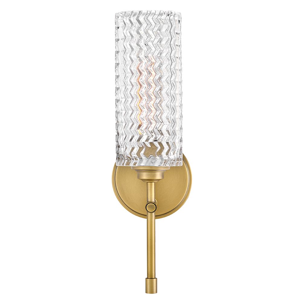 Image 6 Hinkley Bath Elle Medium Single Light Sconce 5.5" Heritage Brass more views