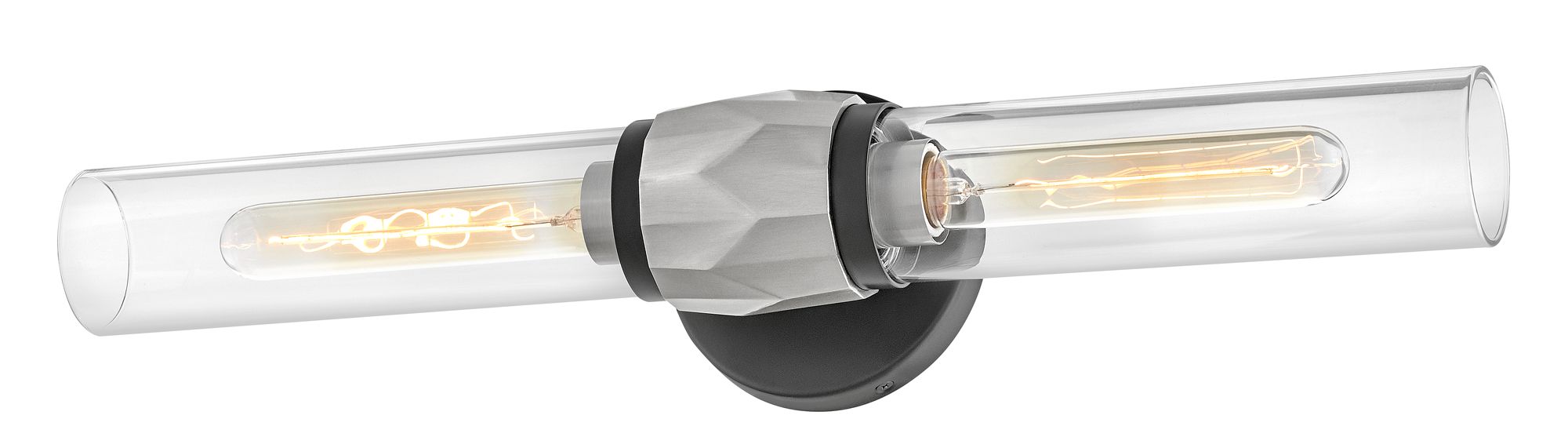 Hinkley - Bath Ellison Two Light Vanity- Black with Brushed Nickel accents