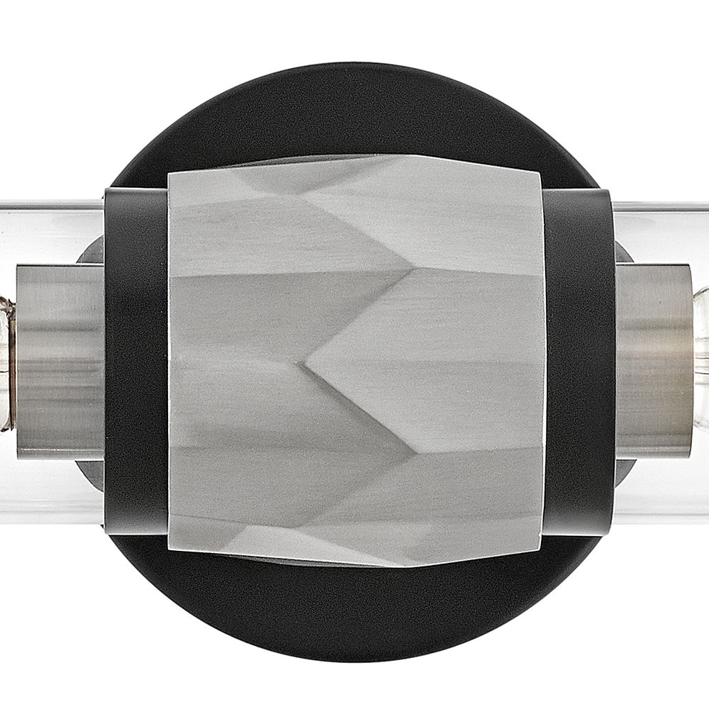 Hinkley - Bath Ellison Two Light Vanity- Black with Brushed Nickel accents