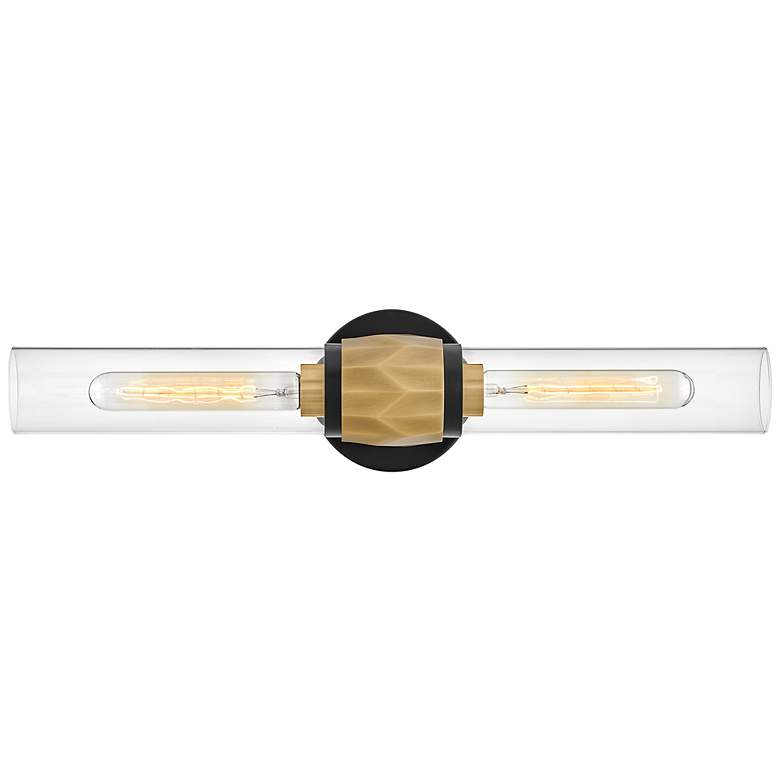 Image 2 Hinkley - Bath Ellison Two Light Vanity- Black with Heritage Brass accents more views