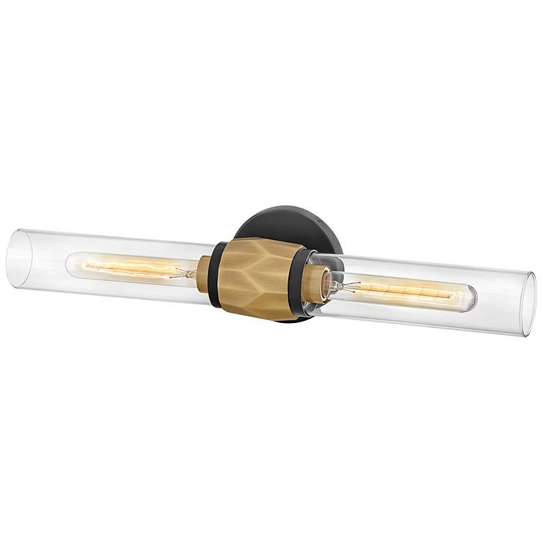 Image 5 Hinkley - Bath Ellison Two Light Vanity- Black with Heritage Brass accents more views