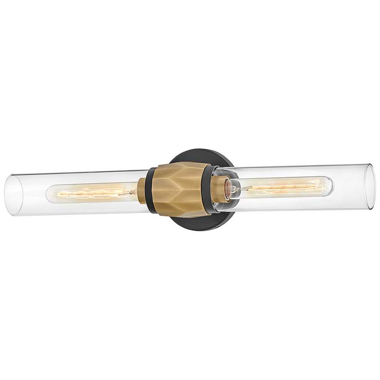 Image 6 Hinkley - Bath Ellison Two Light Vanity- Black with Heritage Brass accents more views