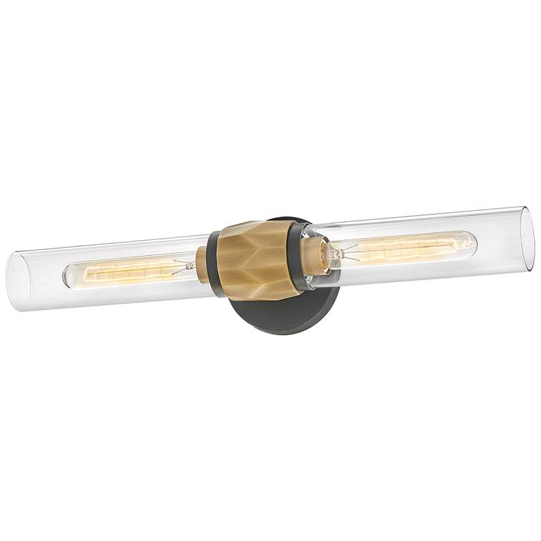 Image 7 Hinkley - Bath Ellison Two Light Vanity- Black with Heritage Brass accents more views