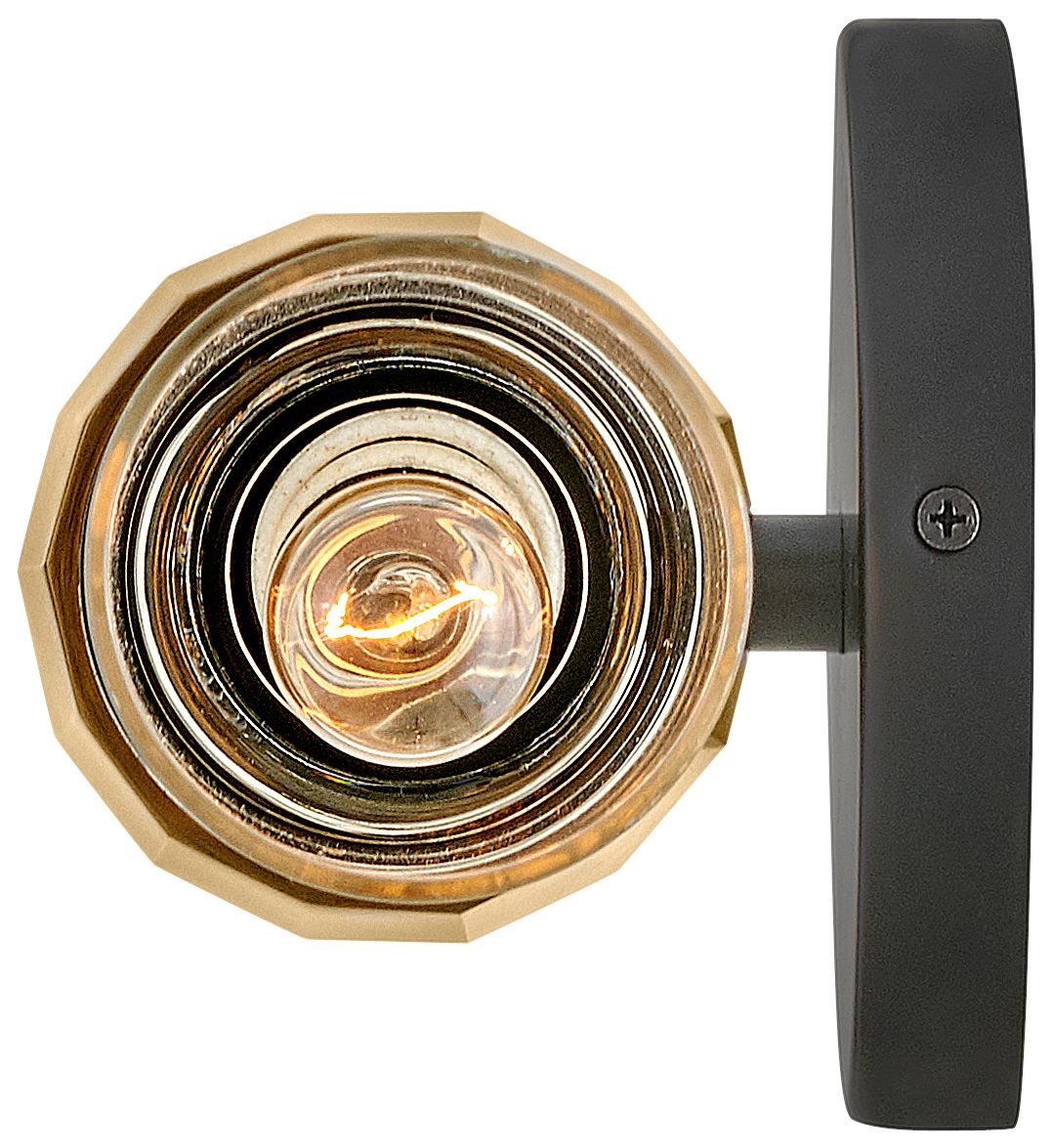 Hinkley - Bath Ellison Two Light Vanity- Black with Heritage Brass accents