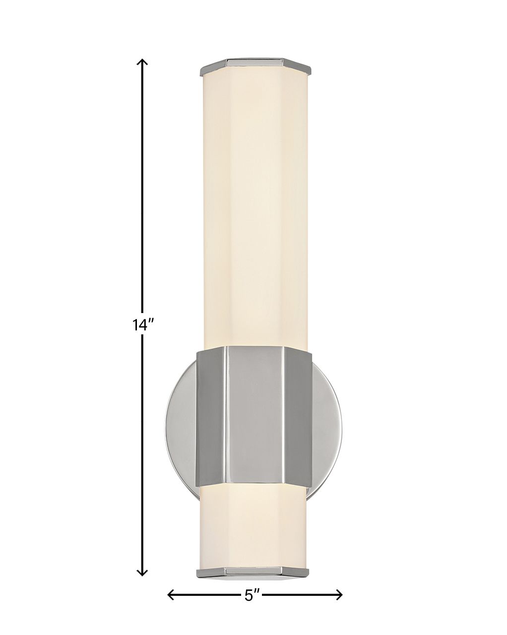 Image 7 Hinkley Bath Facet Medium LED Sconce 14" Polished Nickel more views