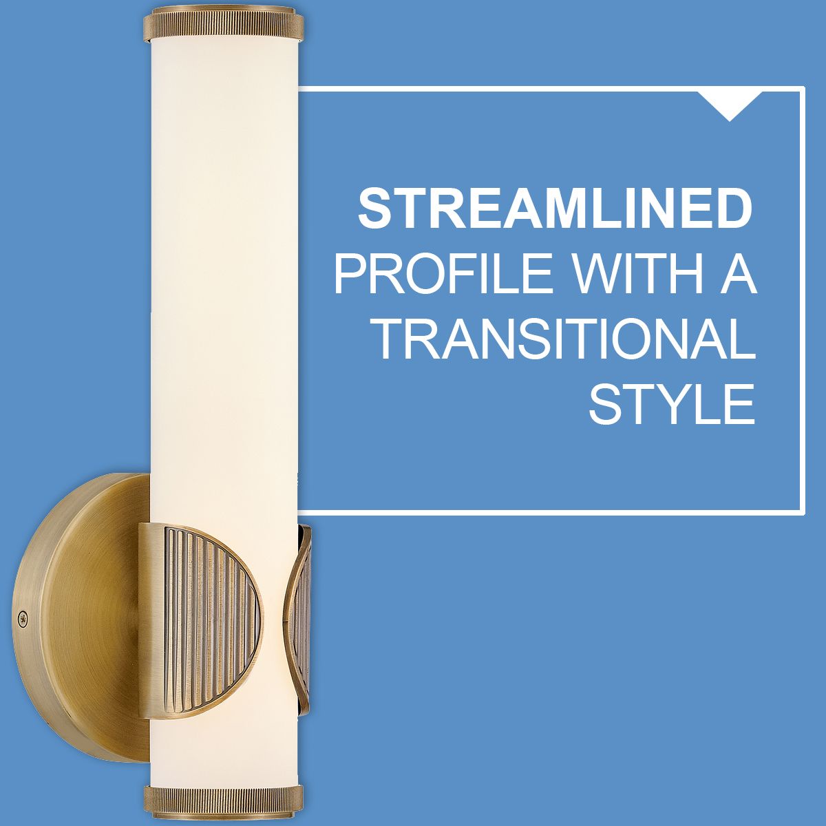 Hinkley Bath Femi Medium LED Vanity 13" Lacquered Brass