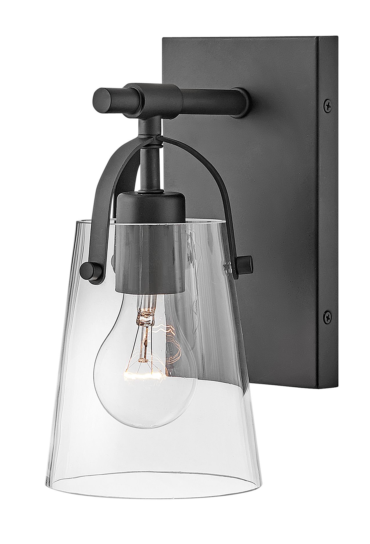 Image 2 Hinkley Bath Foster Medium Sconce 5.0" Black more views