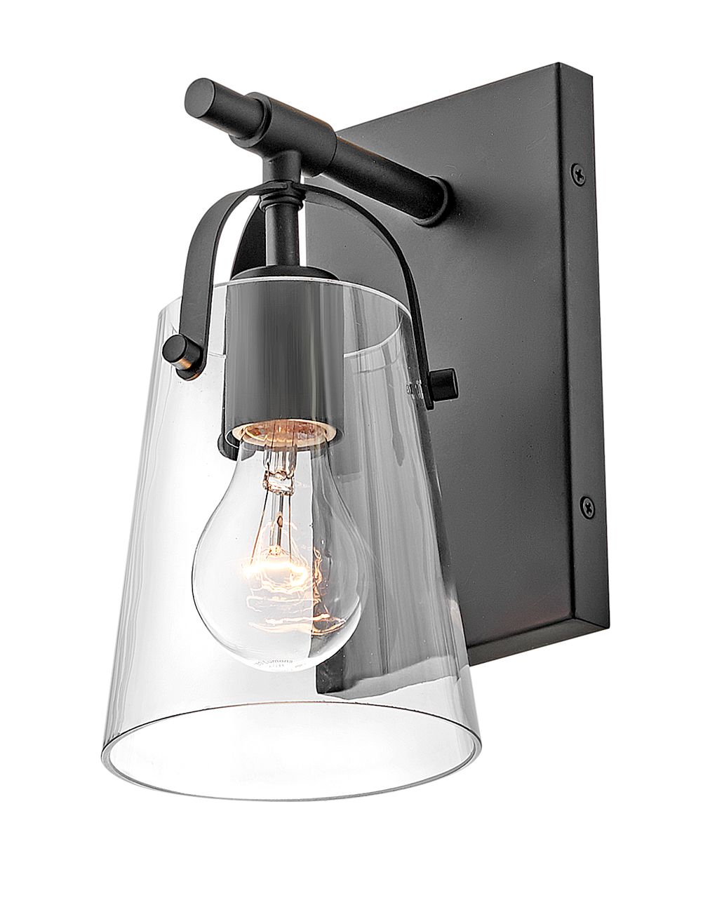 Image 3 Hinkley Bath Foster Medium Sconce 5.0" Black more views