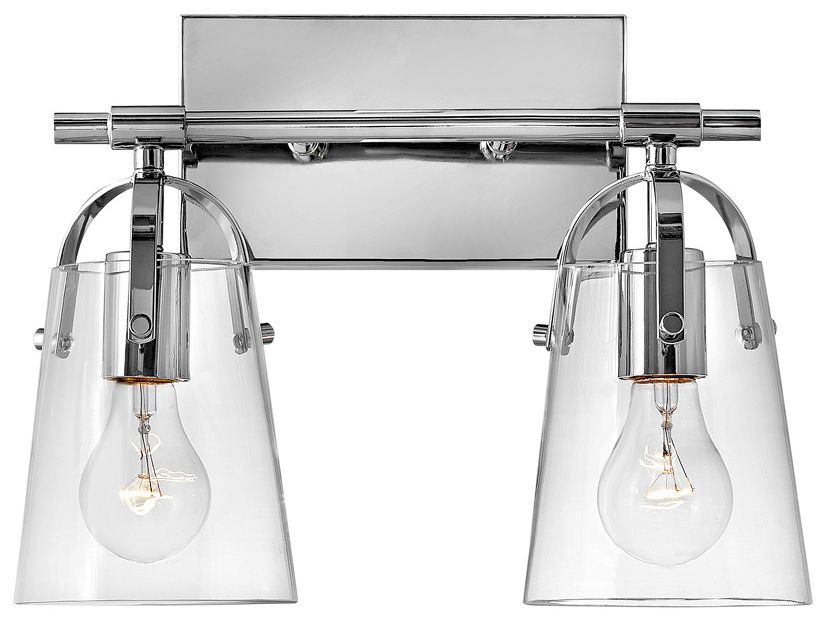 Hinkley Bath Foster Small Two Light Vanity 13.75" Chrome