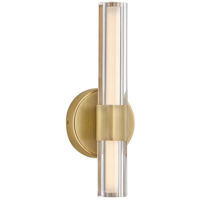 Image 1 Hinkley Bath Georgette Medium LED Sconce 5.25" Lacquered Brass