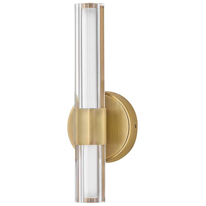Image 2 Hinkley Bath Georgette Medium LED Sconce 5.25" Lacquered Brass more views