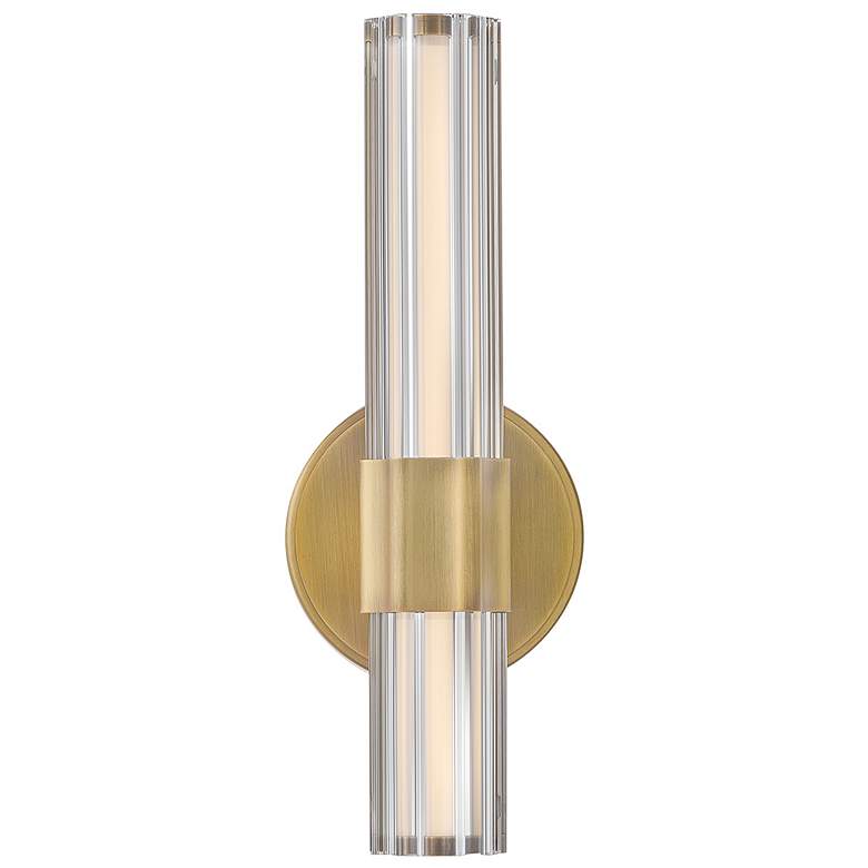 Image 6 Hinkley Bath Georgette Medium LED Sconce 5.25" Lacquered Brass more views
