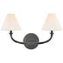 Hinkley Bath Greta Small Two Light Vanity 18" Blackened Brass