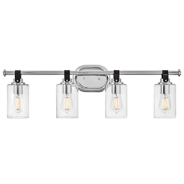 Image 1 Hinkley Bath Halstead Large Four Light Vanity 32" Chrome