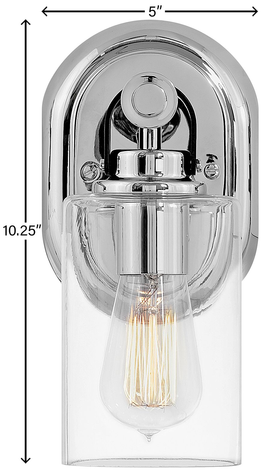 Hinkley Bath Halstead Medium Single Light Vanity 5" Chrome