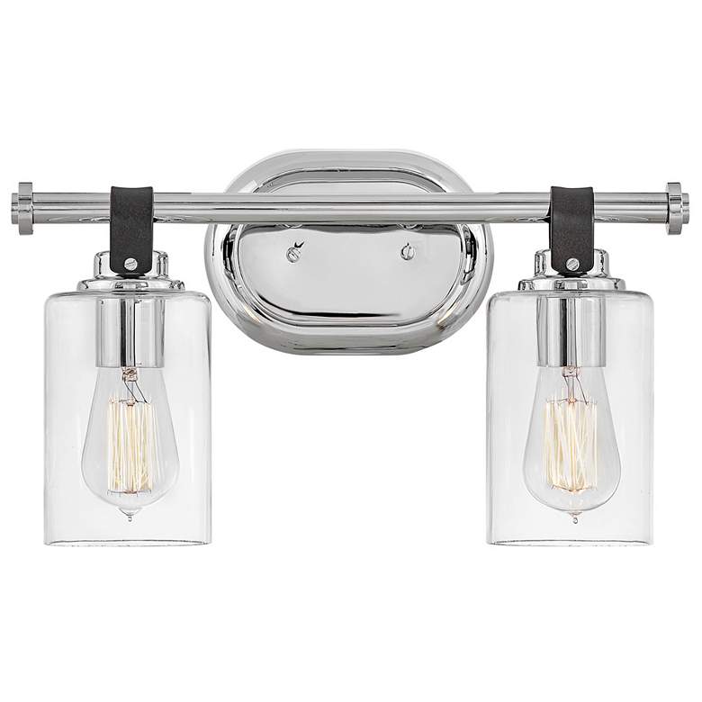 Image 1 Hinkley Bath Halstead Small Two Light Vanity 16" Chrome