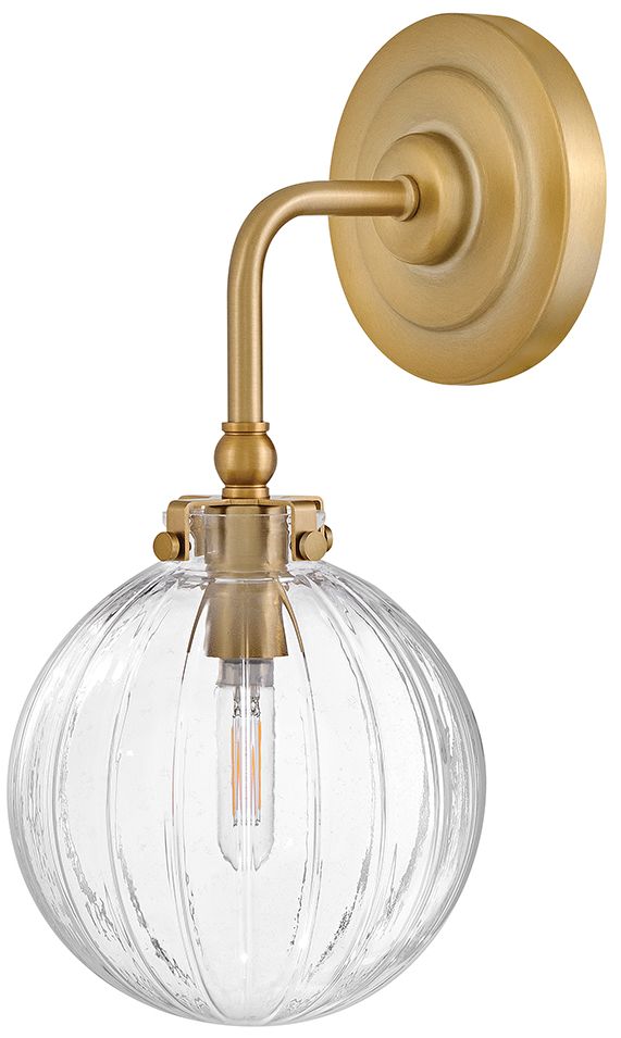 Image 2 Hinkley Bath Helene Medium Single Light Sconce 6.25" Lacquered Brass more views