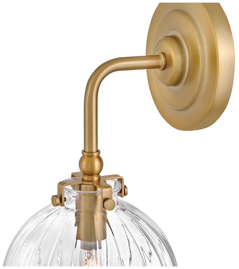 Image 4 Hinkley Bath Helene Medium Single Light Sconce 6.25" Lacquered Brass more views