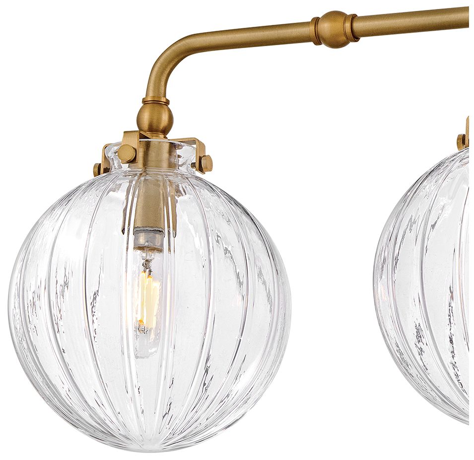 Thumbnail3 of Hinkley Bath Helene Medium Three Light Vanity 24" Lacquered Brass more views