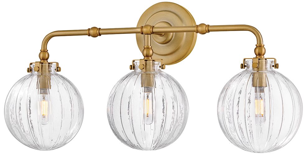 Hinkley Bath Helene Medium Three Light Vanity 24" Lacquered Brass