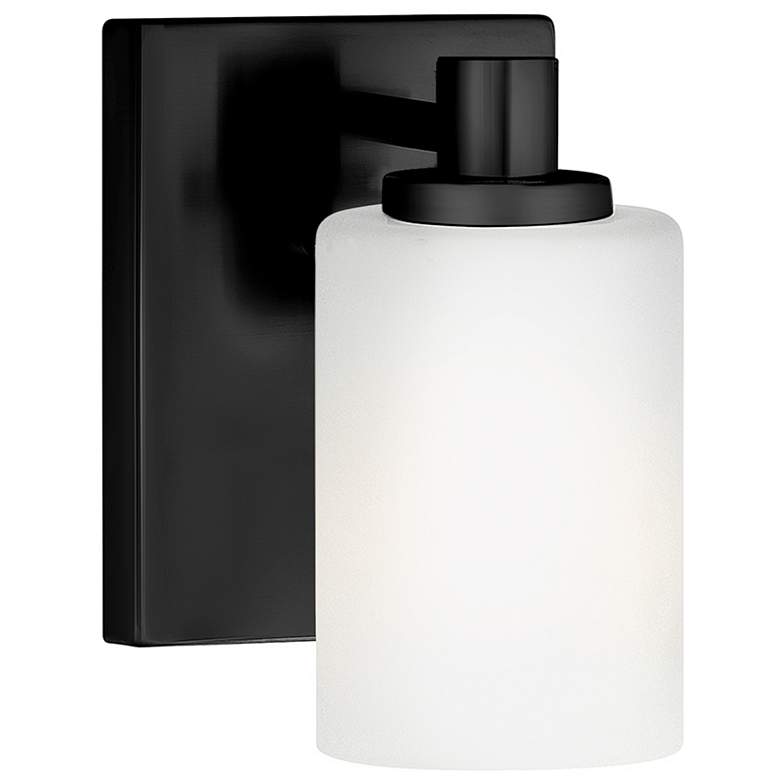 Image 4 Hinkley Bath Karlie Small Single Light Sconce 4.5" Black more views