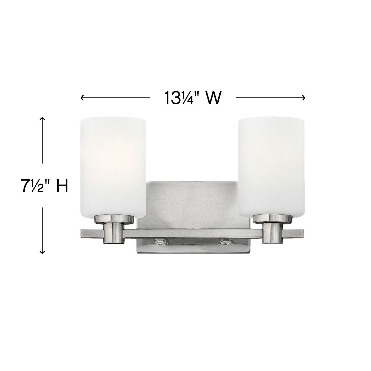 Image 4 Hinkley Bath Karlie Small Two Light Vanity 13.25" Brushed Nickel more views